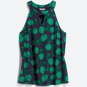 Women’s Mixed Material Halter Top, Size XL